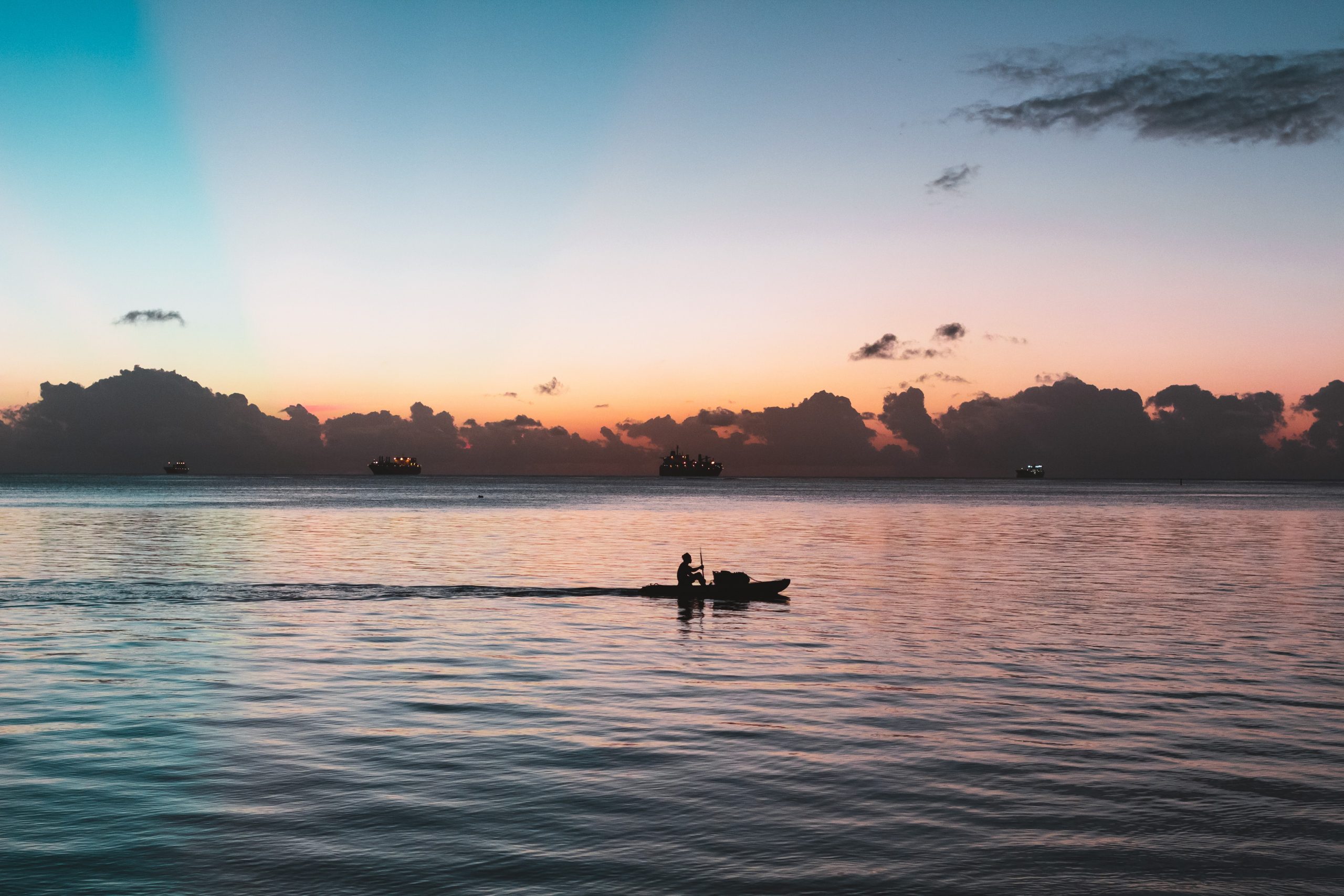 boat in the middle of the sea